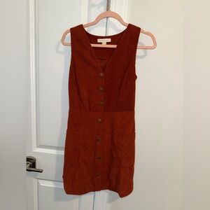 Monteau Sleeveless Corduroy Dress - Warm Brown